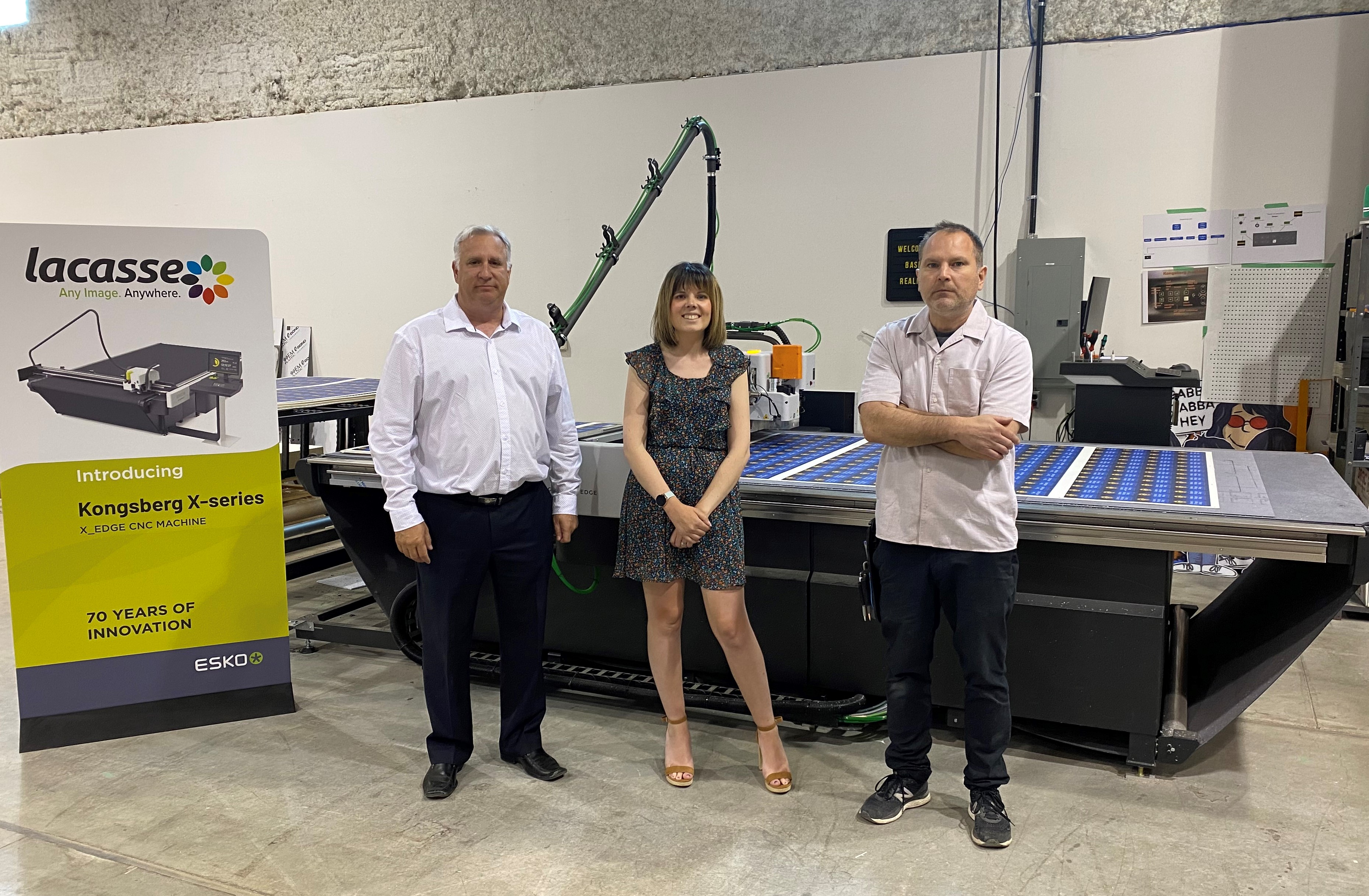 The Lacasse Printing team and their new Kongsberg X24