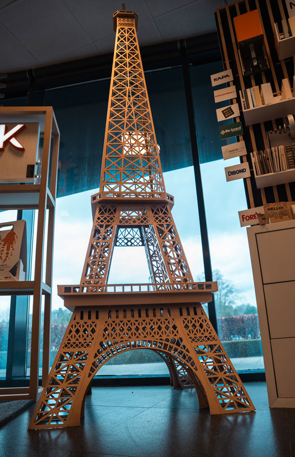 Corrugated Eiffel tower