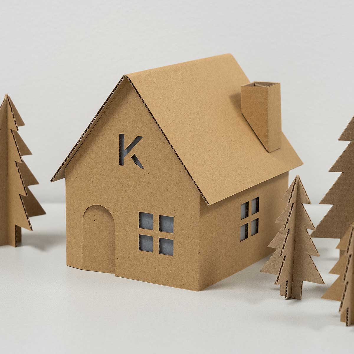 How the houses and trees were made for the winter wonderland